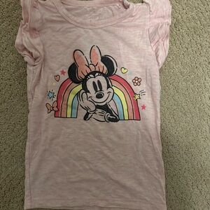 Little sleepies play Pink Minnie Mouse flutter T-Shirt 3T